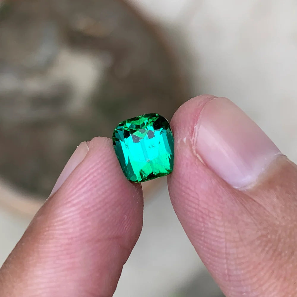 7.7 mm cushion cut natural Tourmaline from Afghanistan