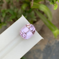 Discover the graceful beauty of this 24.05-carat light pink Kunzite from Afghanistan, featuring an elegant oval cut and an impressive size.
