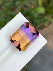 26.40 carat Ametrine Pixel cut Bolivian gemstone