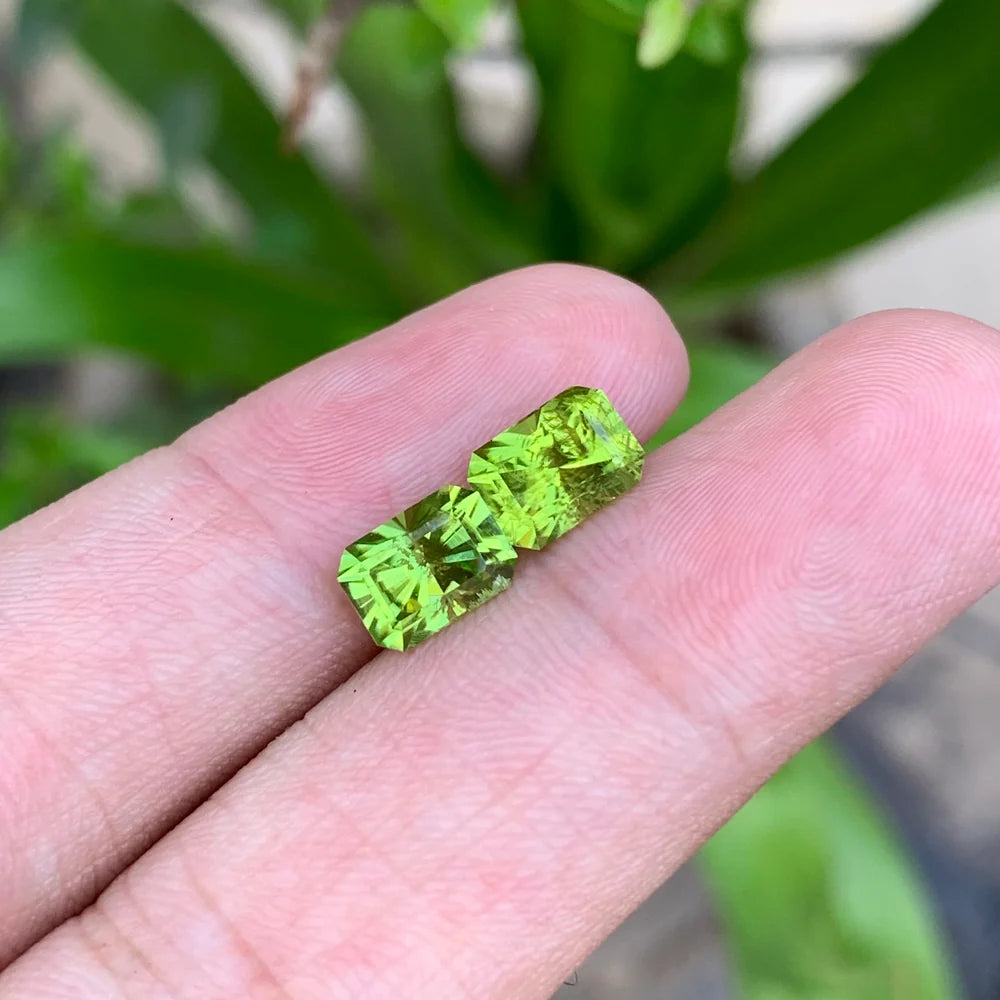 3.55 Ct Natural Peridot Pair