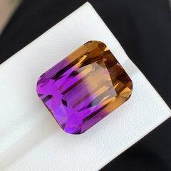 Cushion cut Bolivian Ametrine gemstone for collectors