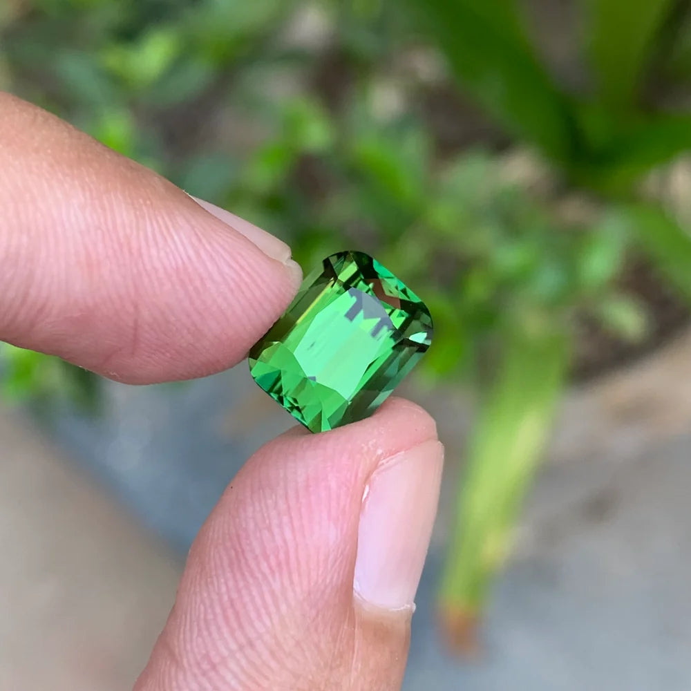 Natural forest green tourmaline gemstone from Afghanistan