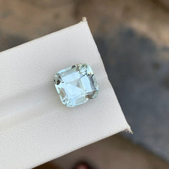 Shop a 5.65 Ct White Aquamarine from Pakistan with a Cushion cut.