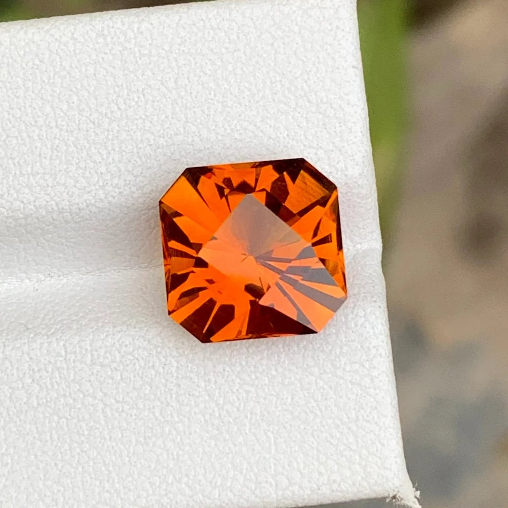5.70 Ct Madeira Citrine – Fancy Cut Orange Loose Gemstone