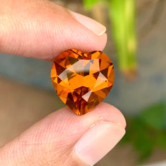 7.80 Ct Madeira Citrine – Orange Heart Shape Gemstone