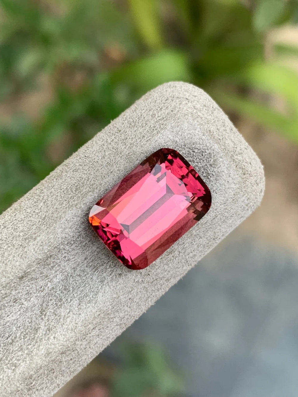8.45 carat Pink Tourmaline Cushion cut African gemstone