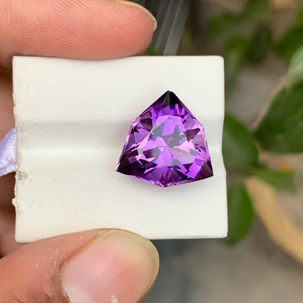 9.80 Ct Trillion Cut Amethyst | Purple African Gemstone