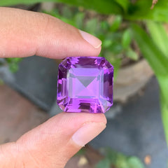 square shape Big purple Amethyst Gemstone