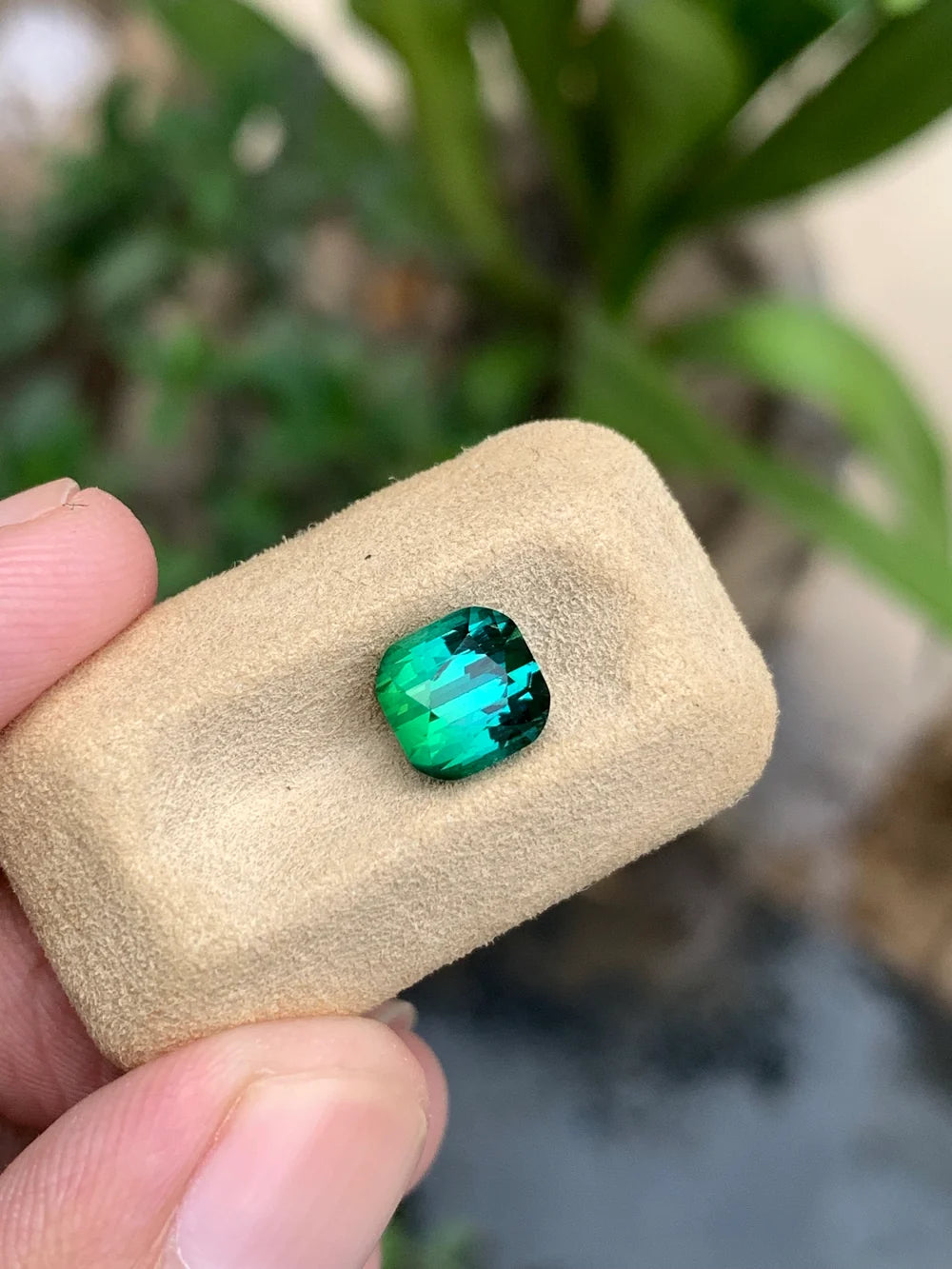 Natural blue green tourmaline from Afghanistan