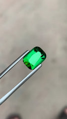 Cushion cut green tourmaline Afghan gemstone