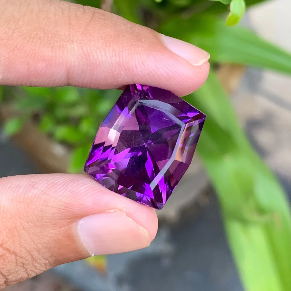 33.70 Ct Deep Purple Amethyst – Octagon Cut Gemstone