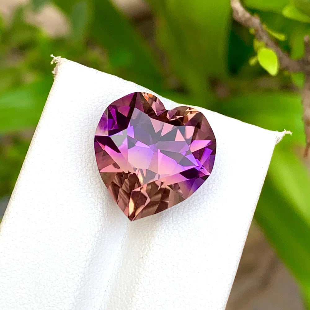 14.95 Ct Natural Ametrine – Heart-Shaped Bicolor Loose Gemstone