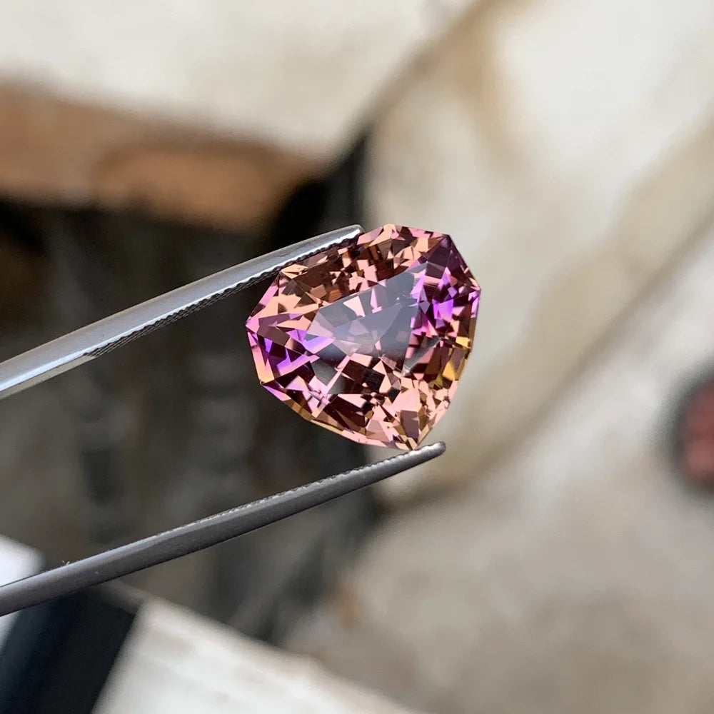 10.90 carat heart cut Ametrine