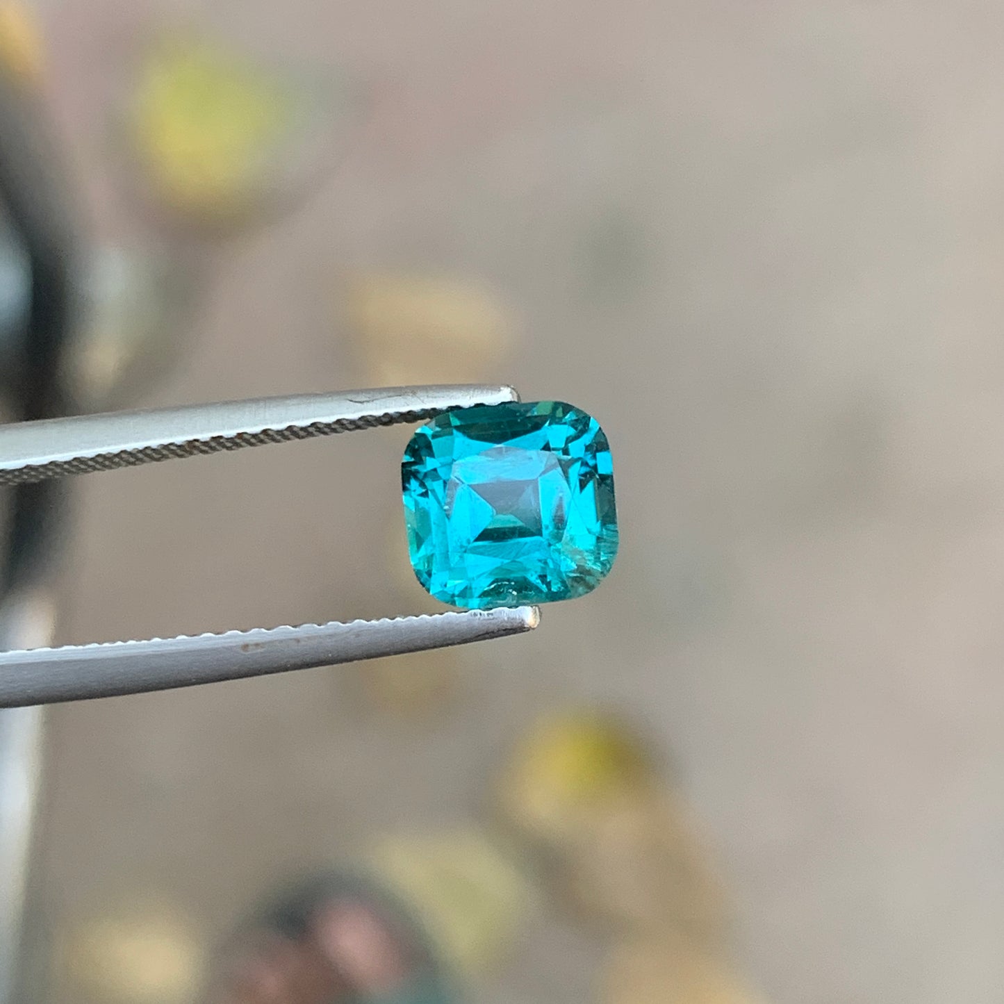 1.80 Carat Lagoon Blue Tourmaline Cushion Cut – Natural Afghan Tourmaline Gemstone