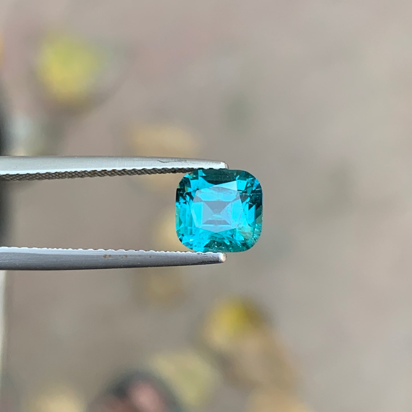 1.80 Carat Lagoon Blue Tourmaline Cushion Cut – Natural Afghan Tourmaline Gemstone