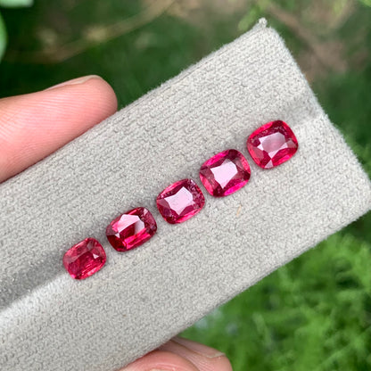 5.15 Ct Faceted Rubellite Tourmaline Lot | Natural Loose Tourmaline October Birthstone
