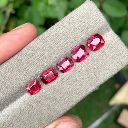 5.15 Ct Faceted Rubellite Tourmaline Lot | Natural Loose Tourmaline October Birthstone