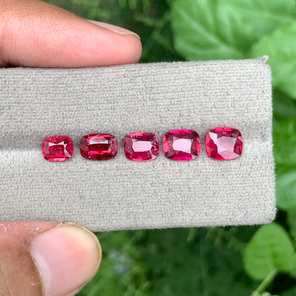 5.15 Ct Faceted Rubellite Tourmaline Lot | Natural Loose Tourmaline October Birthstone
