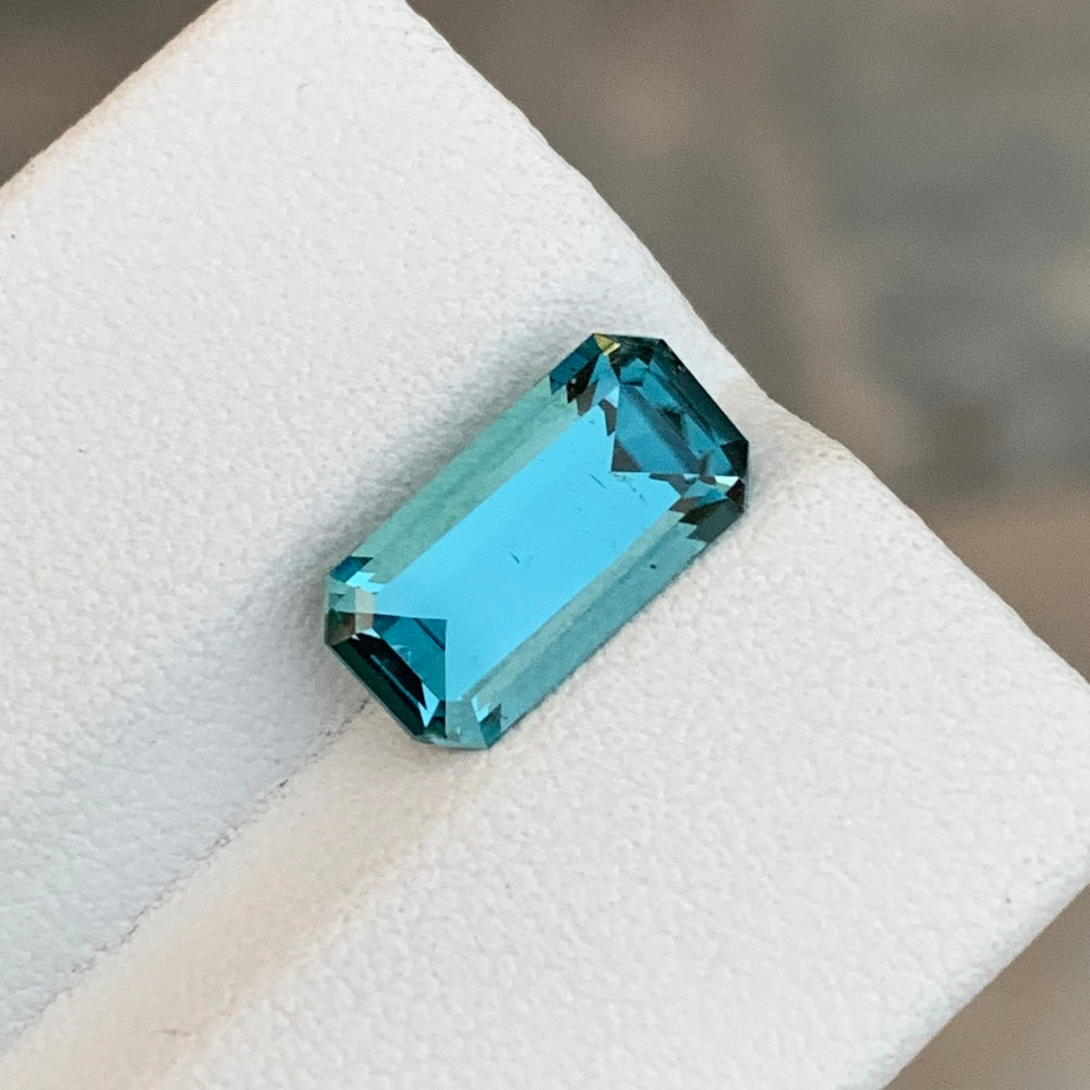 2.85 Carat Seafoam Blue Tourmaline Emerald Cut – Natural Afghan Tourmaline Gemstone