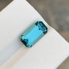 2.85 Carat Seafoam Blue Tourmaline Emerald Cut – Natural Afghan Tourmaline Gemstone