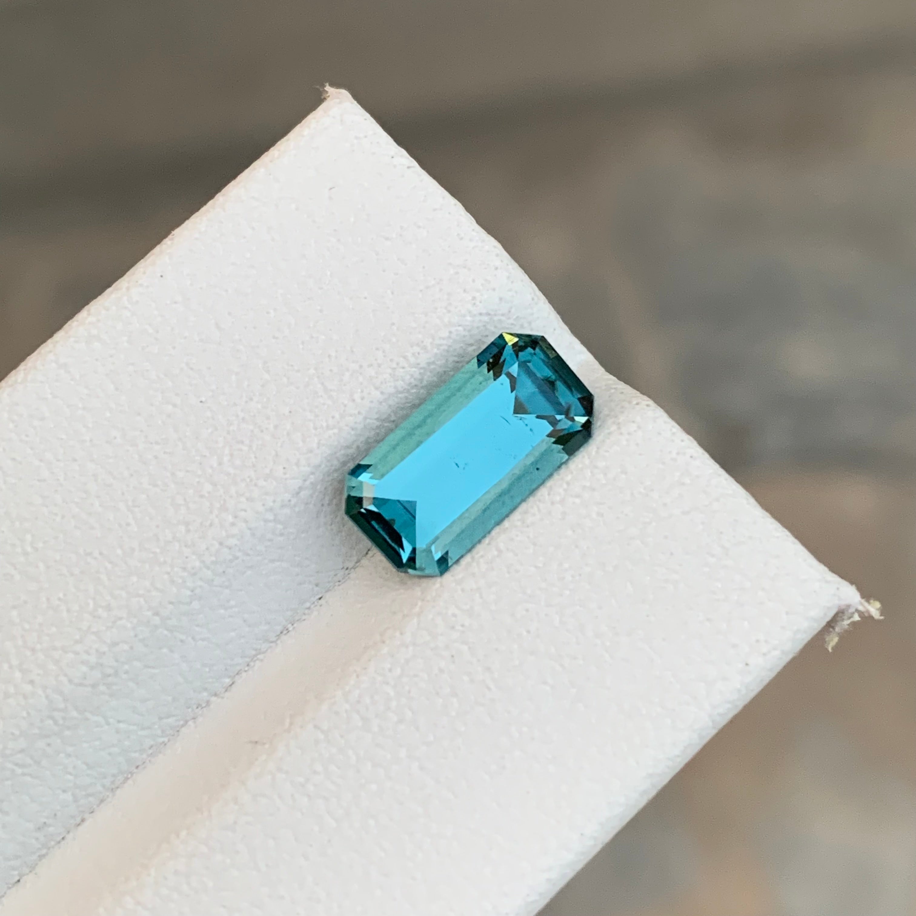 2.85 Carat Seafoam Blue Tourmaline Emerald Cut – Natural Afghan Tourmaline Gemstone