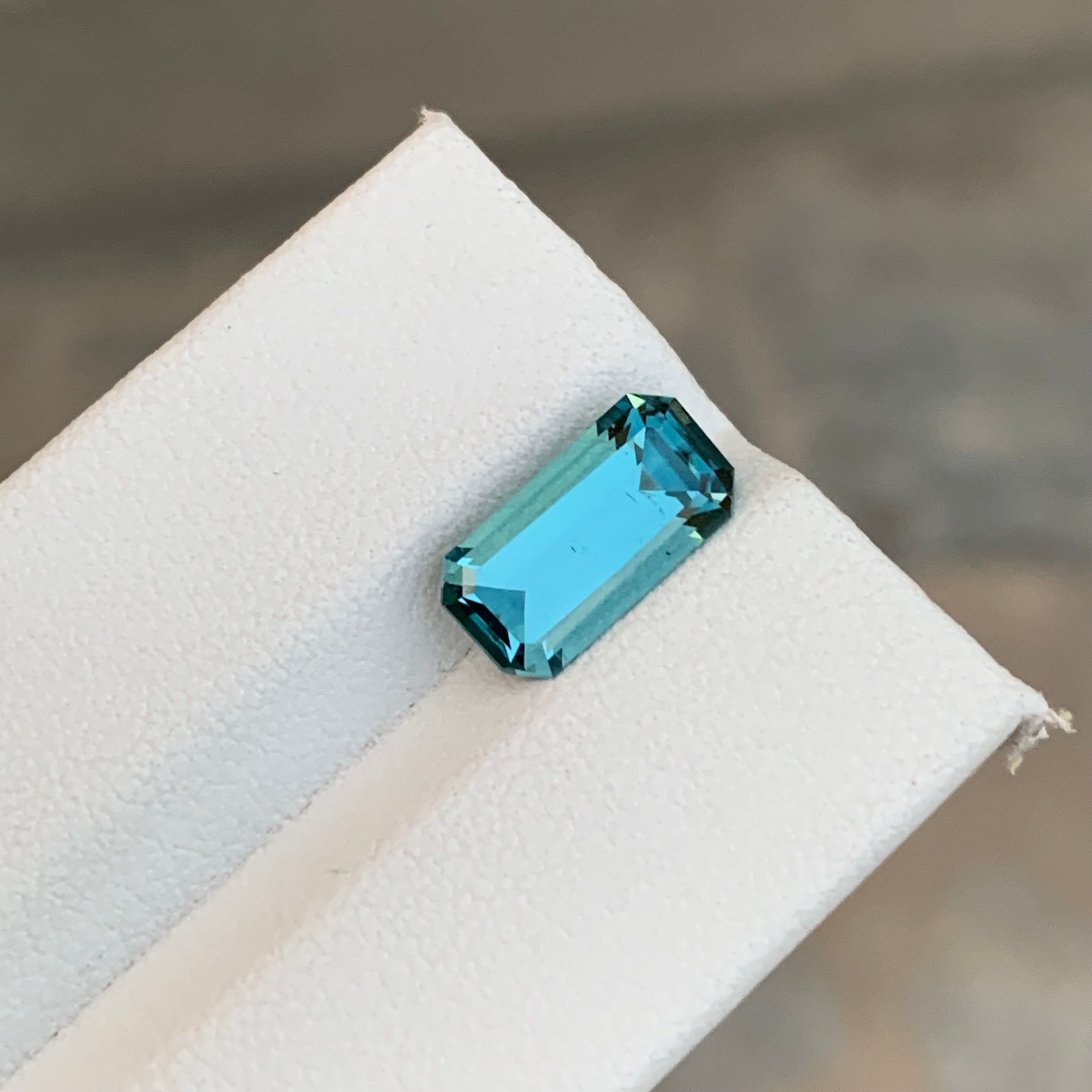 2.85 Carat Seafoam Blue Tourmaline Emerald Cut – Natural Afghan Tourmaline Gemstone
