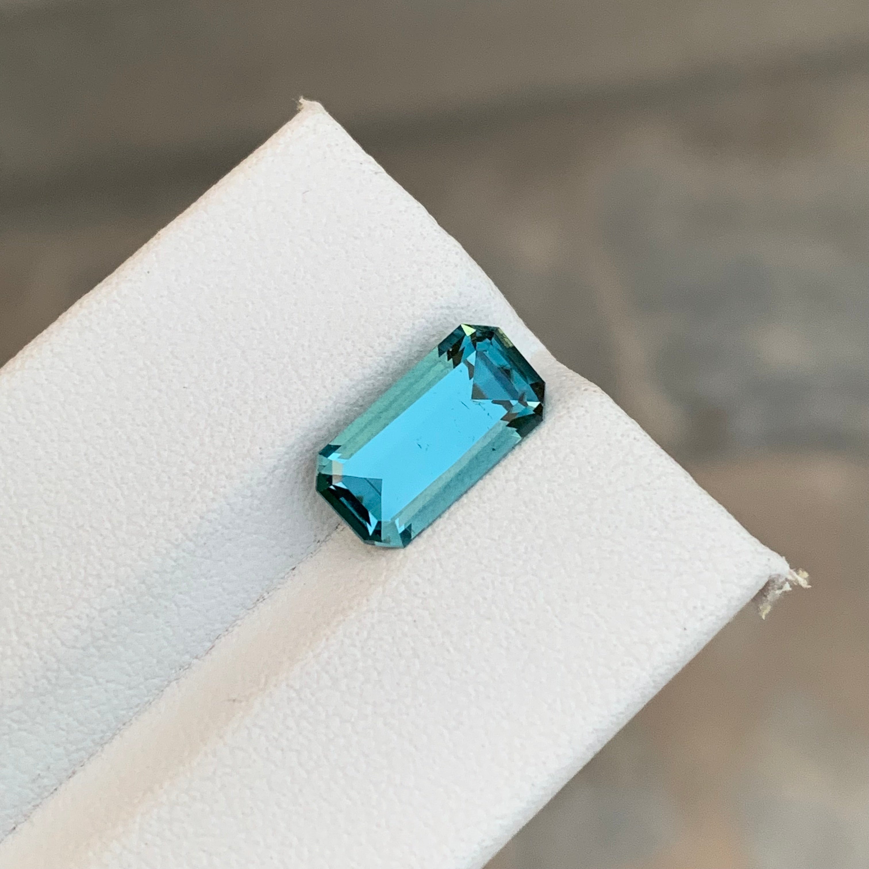 2.85 Carat Seafoam Blue Tourmaline Emerald Cut – Natural Afghan Tourmaline Gemstone