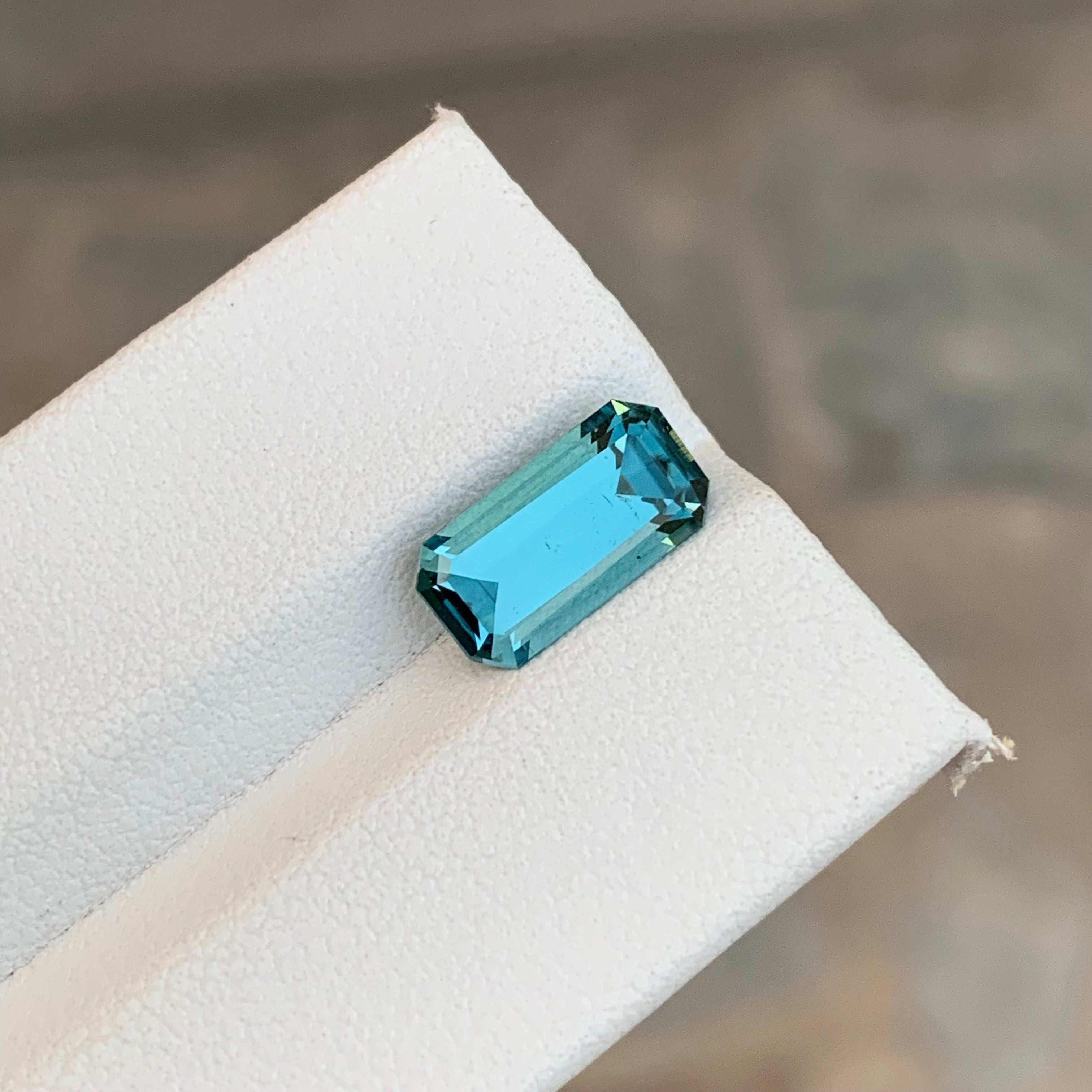 2.85 Carat Seafoam Blue Tourmaline Emerald Cut – Natural Afghan Tourmaline Gemstone