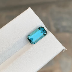 2.85 Carat Seafoam Blue Tourmaline Emerald Cut – Natural Afghan Tourmaline Gemstone