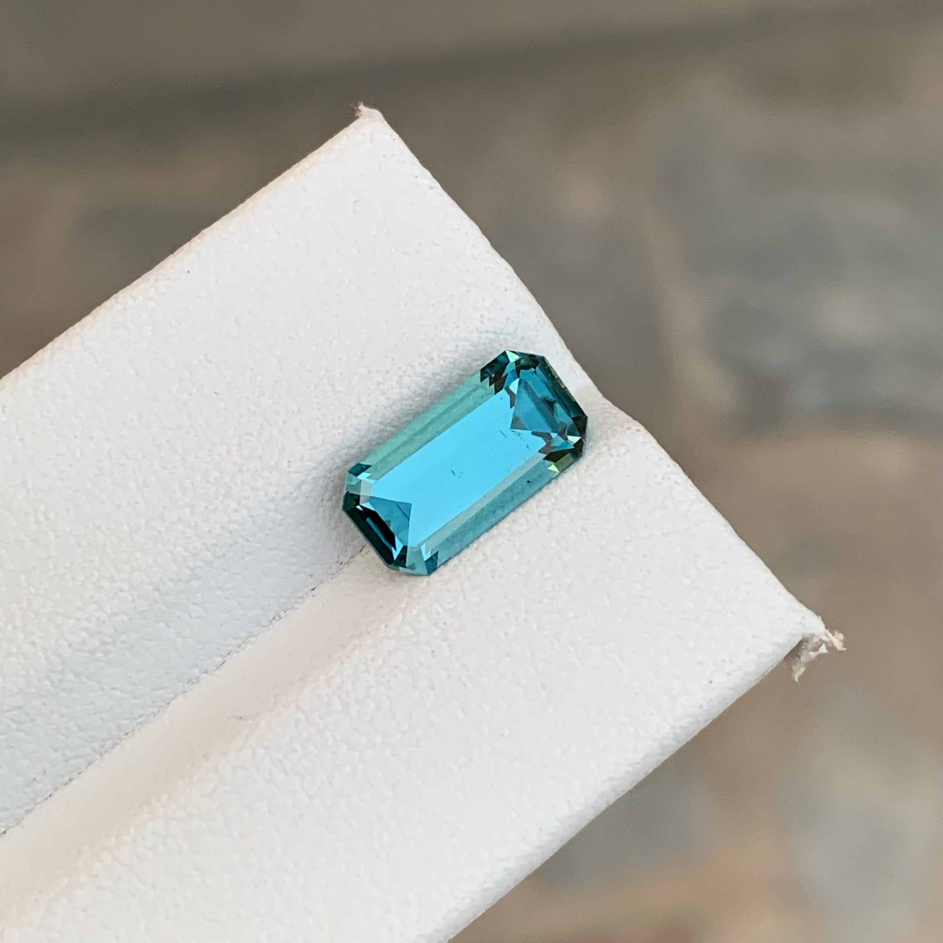 2.85 Carat Seafoam Blue Tourmaline Emerald Cut – Natural Afghan Tourmaline Gemstone