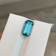 2.85 Carat Seafoam Blue Tourmaline Emerald Cut – Natural Afghan Tourmaline Gemstone