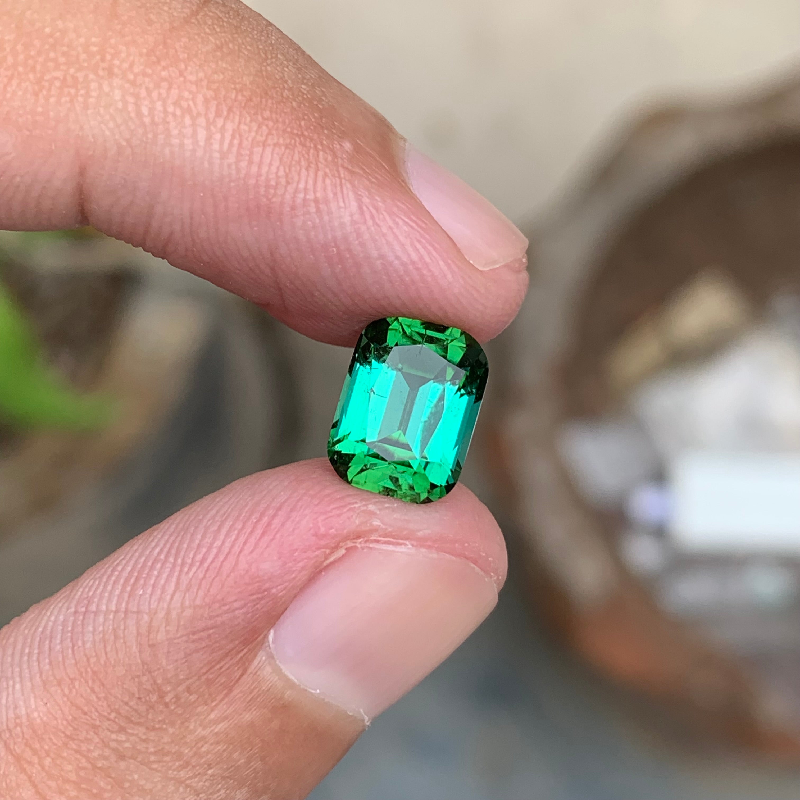 3.25 Carats Cushion Cut Tourmaline - Natural Loose Afghan Gemstone