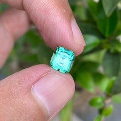 2.45 Carats Cushion Cut Natural Seafoam Tourmaline - Loose Afghan Gemstone