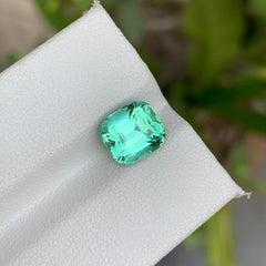 2.65 Carats Natural Cushion Cut Green Seafoam Tourmaline - Loose Afghan Stone For Jewelry Making
