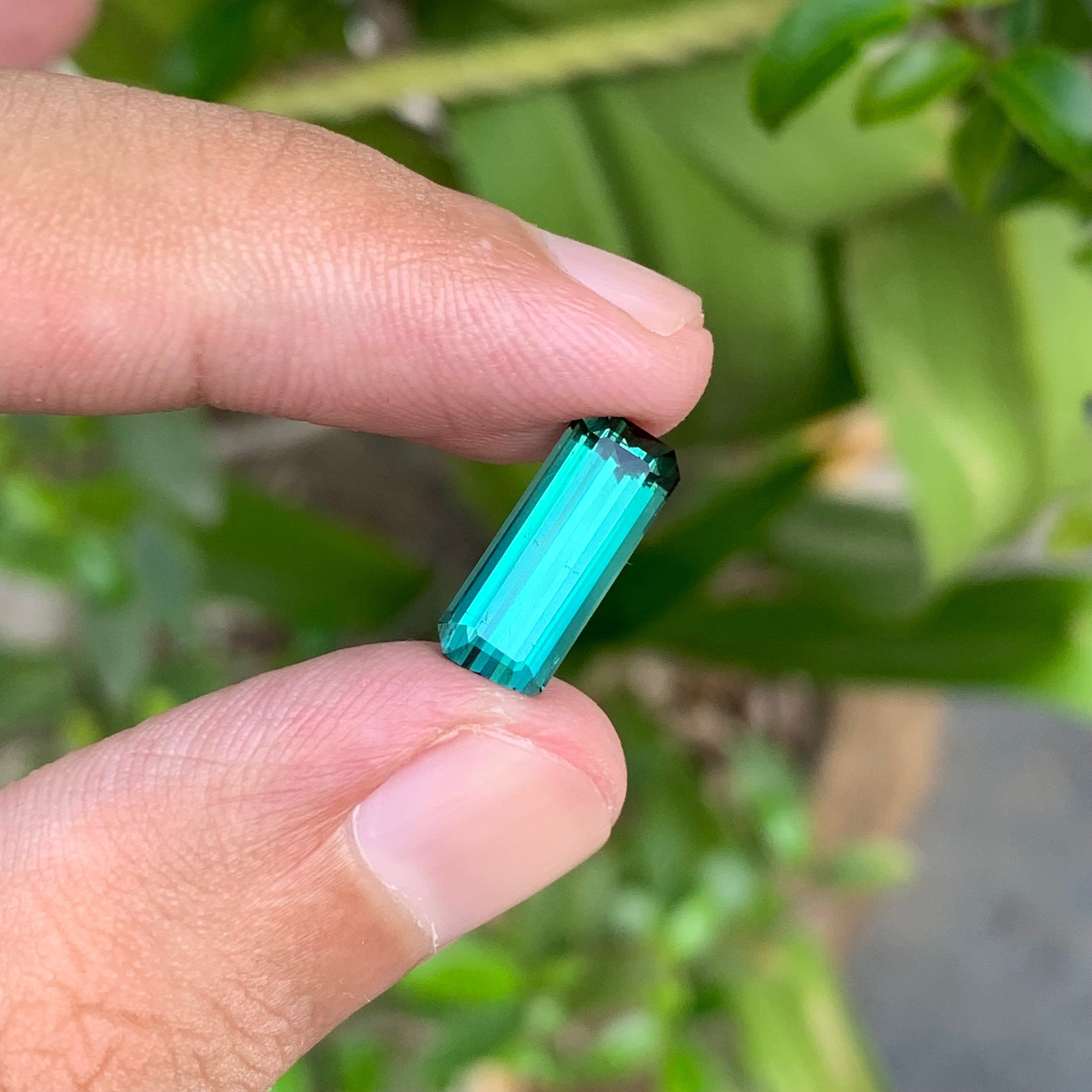 4.00 Carats Natural Loupe Clean Bluish Green Tourmaline - Loose Gemstone For Jewelry Making