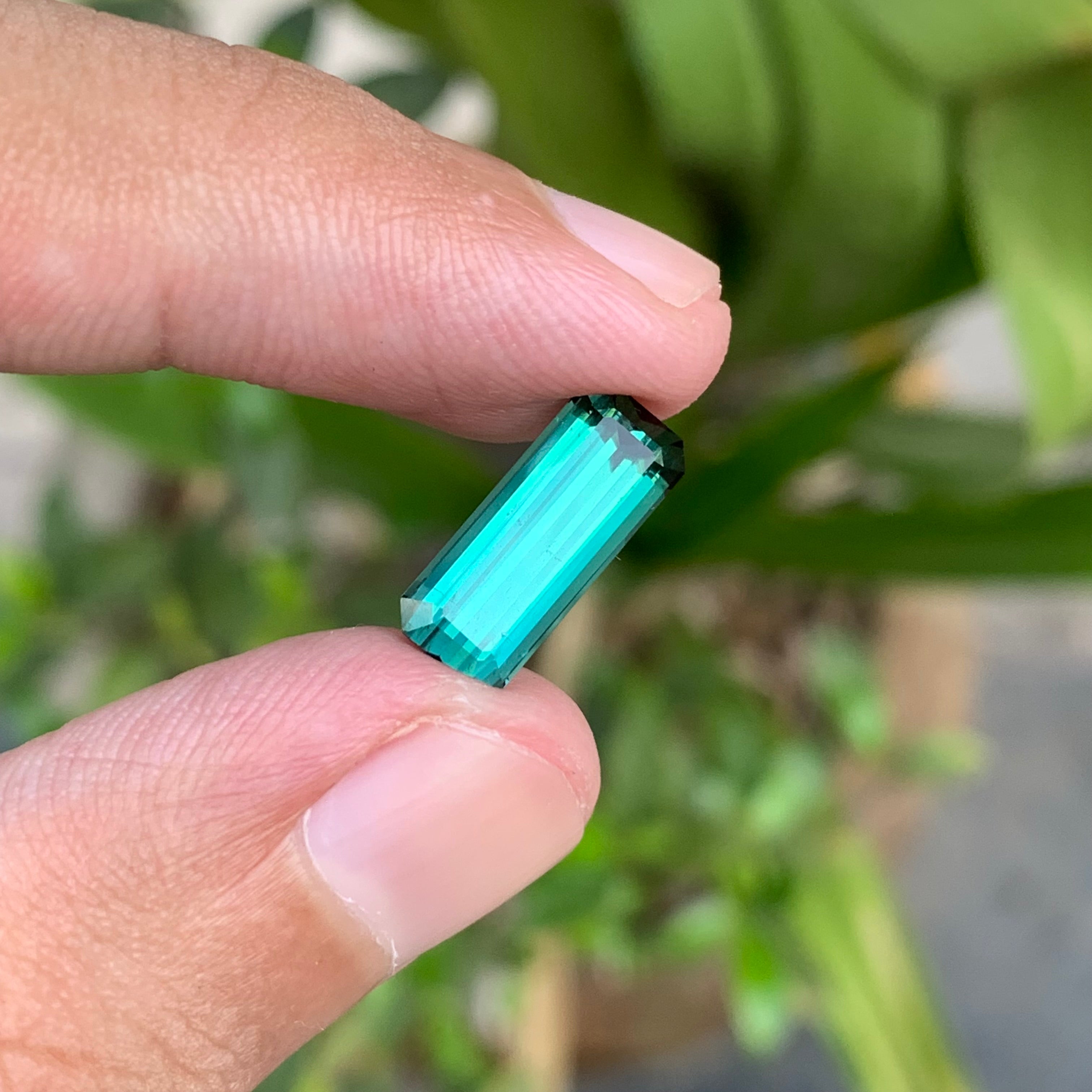 4.00 Carats Natural Loupe Clean Bluish Green Tourmaline - Loose Gemstone For Jewelry Making