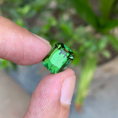 5.20 Carats Natural Forest Green Tourmaline - Natural Loose Cushion Cut Gemstone