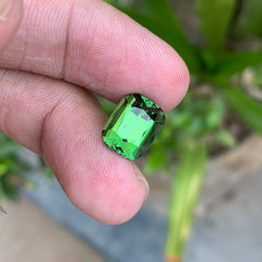 5.20 Carats Natural Forest Green Tourmaline - Natural Loose Cushion Cut Gemstone