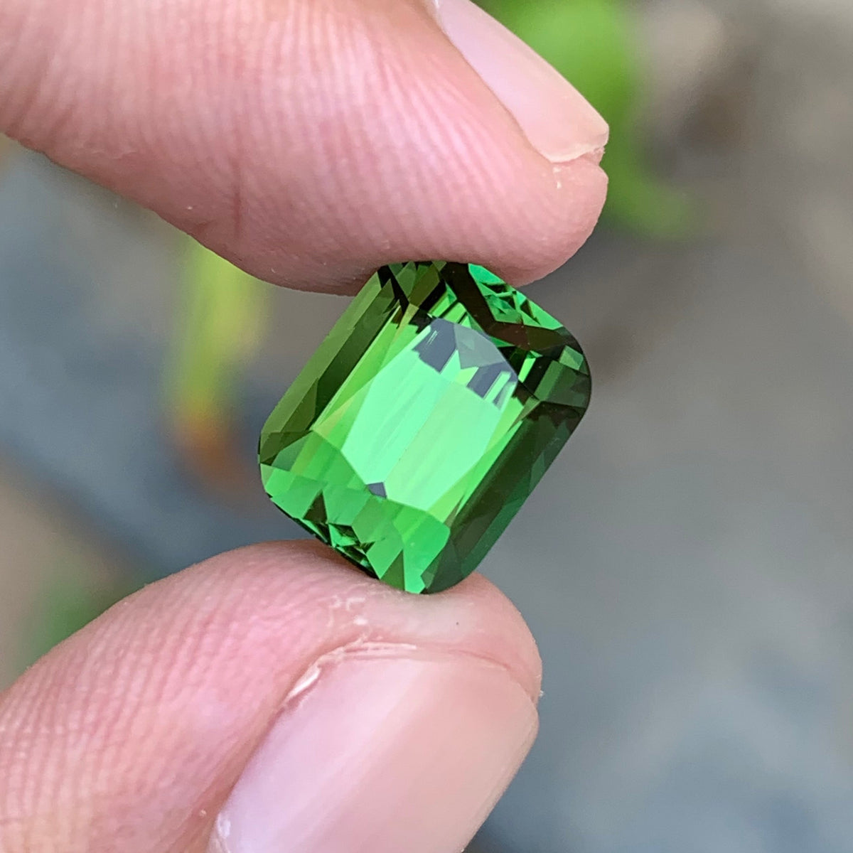 5.20 Carats Natural Forest Green Tourmaline - Natural Loose Cushion Cut Gemstone