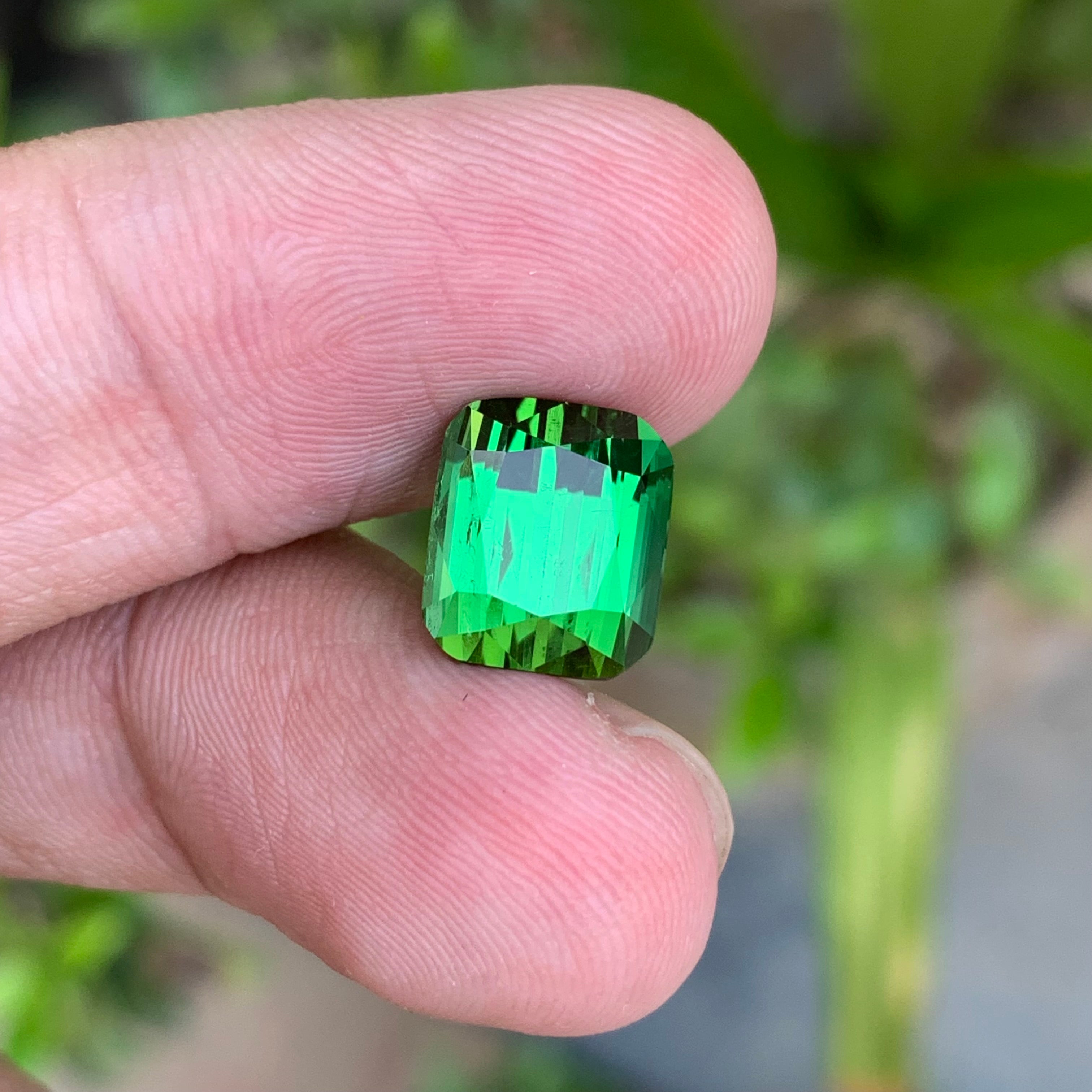 5.30 Carats Cushion Cut Green Tourmaline - Natural Loose Gemstone From Afghanistan