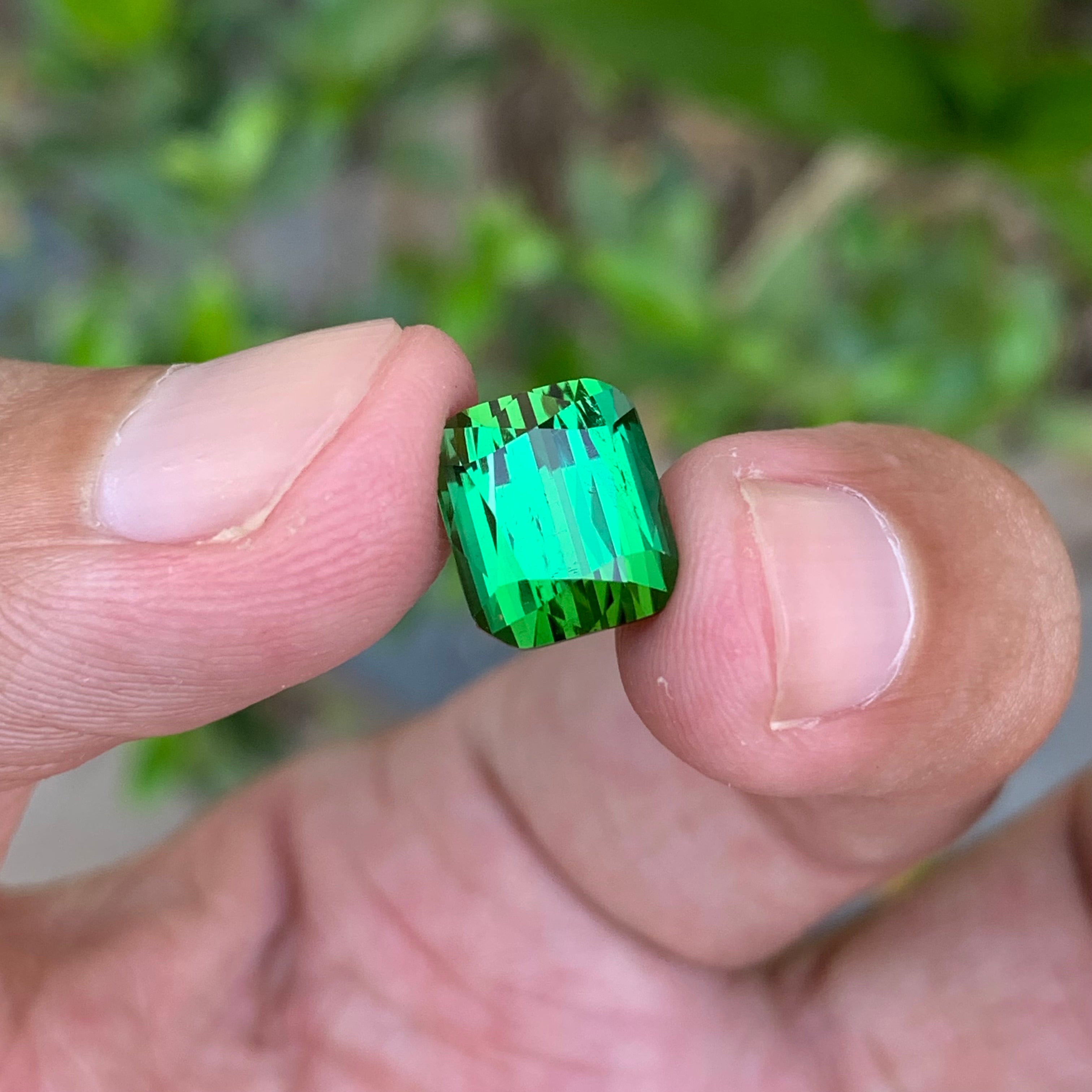 5.30 Carats Cushion Cut Green Tourmaline - Natural Loose Gemstone From Afghanistan
