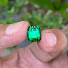 5.30 Carats Cushion Cut Green Tourmaline - Natural Loose Gemstone From Afghanistan