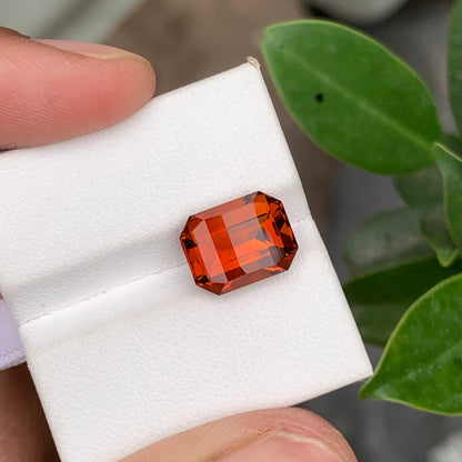 Dark Orange Pixel Cut Citrine