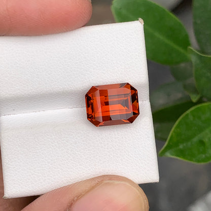 Dark Orange Pixel Cut Citrine