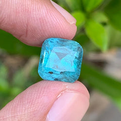 5.75 Carats Cushion Cut Natural Blue Tourmaline - Loose Afghan Gemstone For Jewelry