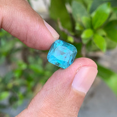 5.75 Carats Cushion Cut Natural Blue Tourmaline - Loose Afghan Gemstone For Jewelry
