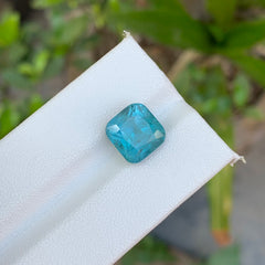 5.75 Carats Cushion Cut Natural Blue Tourmaline - Loose Afghan Gemstone For Jewelry
