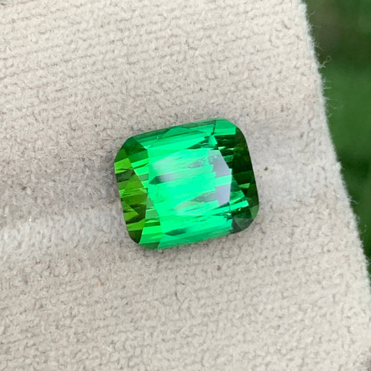 Cushion Shape Bluish Green Tourmaline