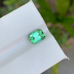 1.45 Carats Tourmaline Mint Green Cushion Cut Gemstone