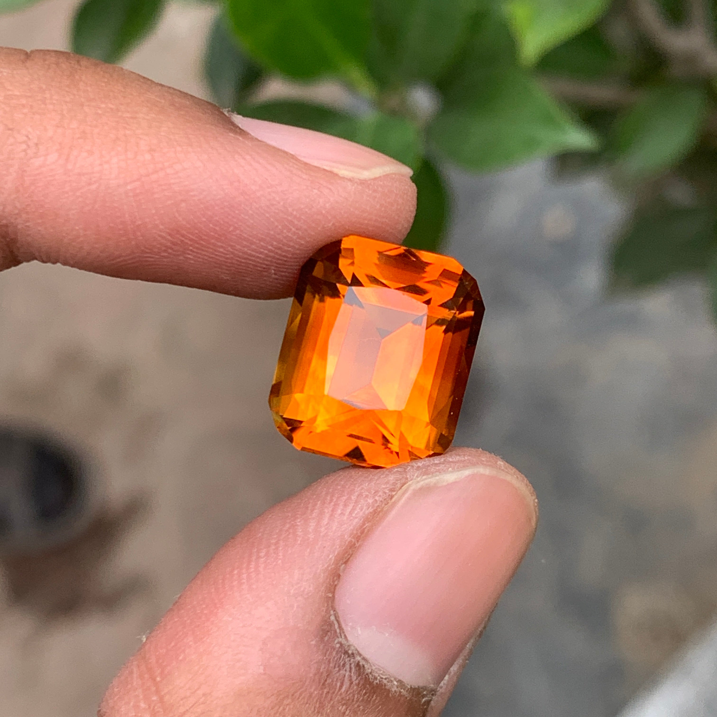 Mandarin Cushion Cut Citrine